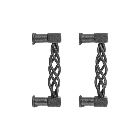 Drawer Pulls Black Wrought Iron 3-1/2" Pack of 2 Renovators Supply