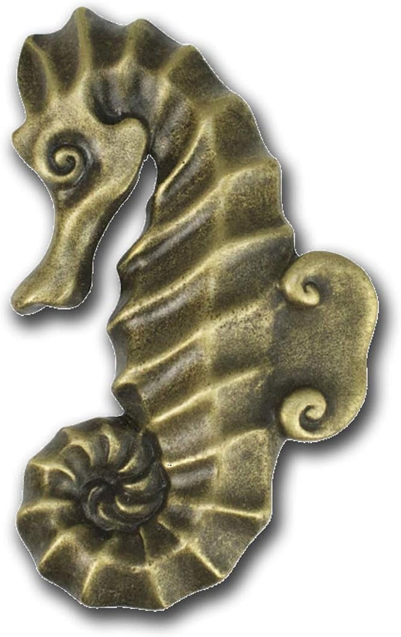 4PCS Ocean Theme Cabinet Knobs - Beach Style Drawer Pulls With Screws, Conch Starfish Shell Design (Gold)