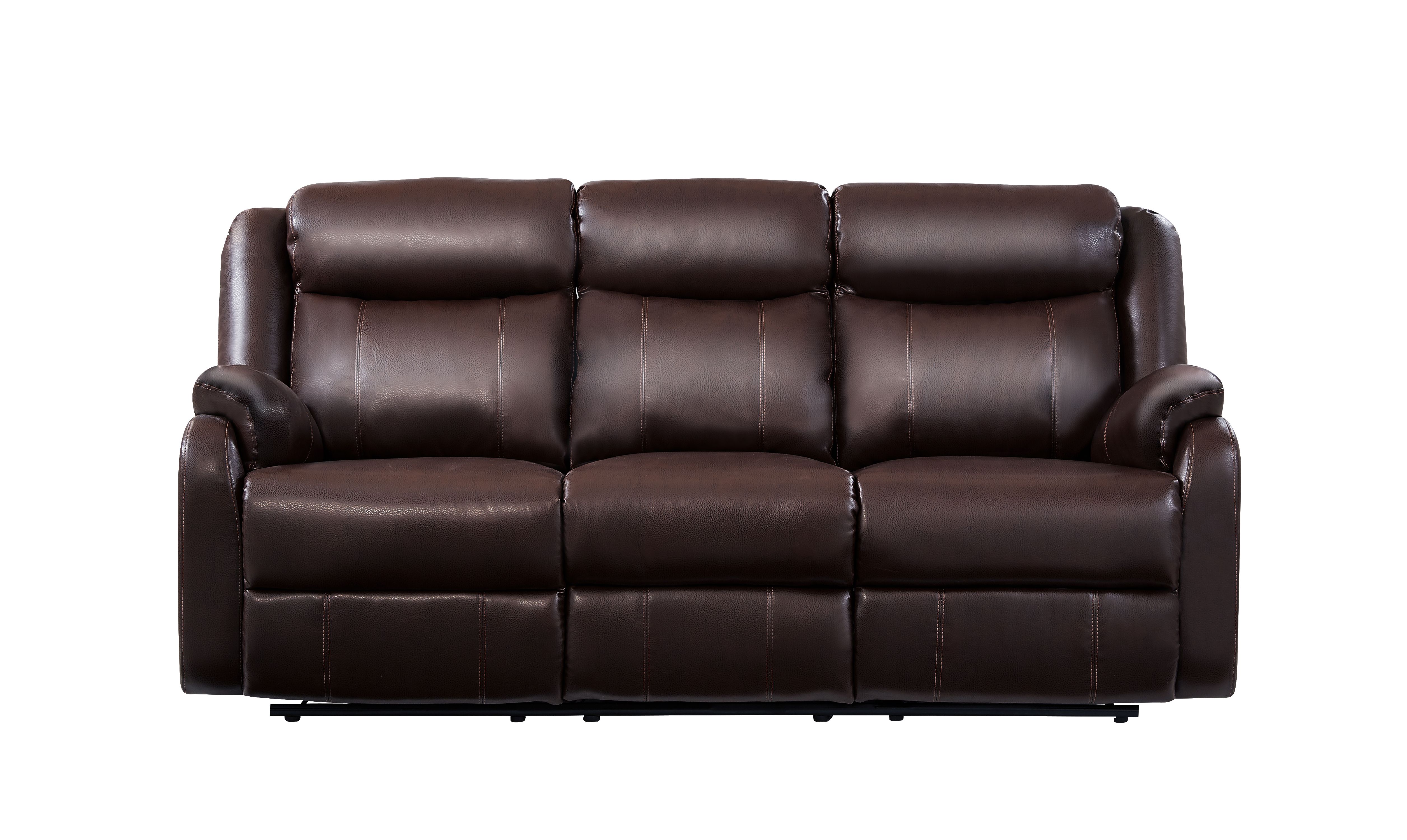 Drawer Reclining Sofa in Brown - image 1 of 10