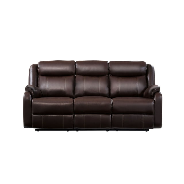Drawer Reclining Sofa in Brown
