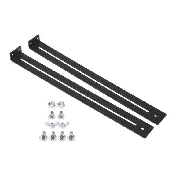 Drawer Repair Kit Furniture Reinforcement Bracket Adjustable 13-24 In Steel Support For Wooden Particleboard MDF Cabinet Drawers With Screws Nuts (1 set)