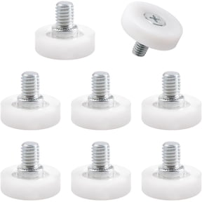 Drawer Roller, 8Pcs POM Plastic Cabinet Drawer Slides Wheels Drawer Positioning Rollers Drawer Roller Slide Guides Pulleys for Furniture DIY Replacement Parts (Diameter 25mm)