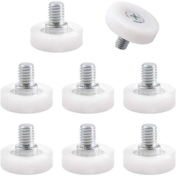 Drawer Roller, 8Pcs POM Plastic Cabinet Drawer Slides Wheels Drawer Positioning Rollers Drawer Roller Slide Guides Pulleys for Furniture DIY Replacement Parts (Diameter 25mm)
