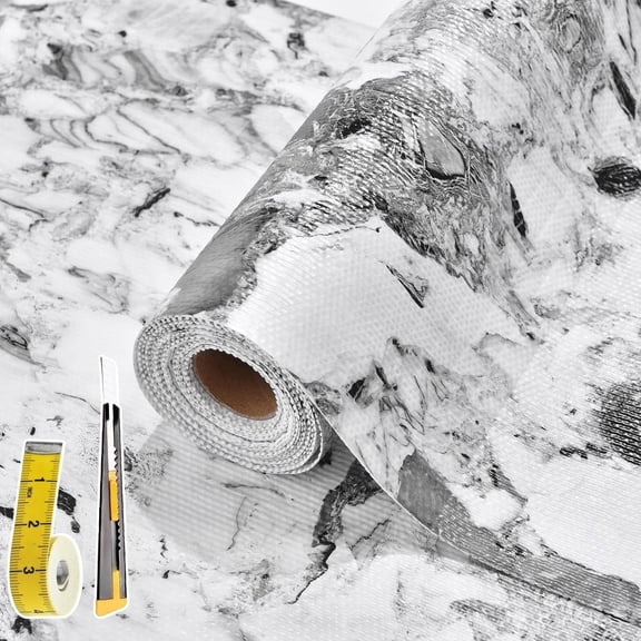 Drawer and Shelf Liner for Kitchen Cabinet: 12 in X 20 Ft Non Slip Waterproof Shelf Paper Non Adhesive Refrigerator Liners Easy Liners for Bathroom with Knife Tape Measure