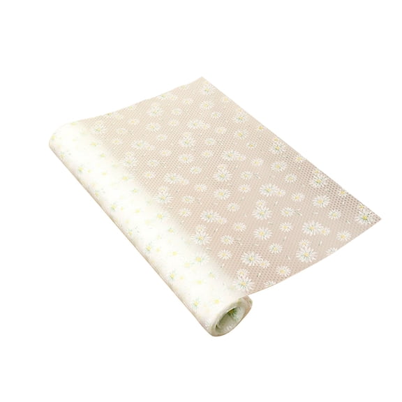 Drawer Shelf Liner, Non Adhesive Grip Mat for Kitchen Cabinets, Easy Cut Cushion (Beige3)