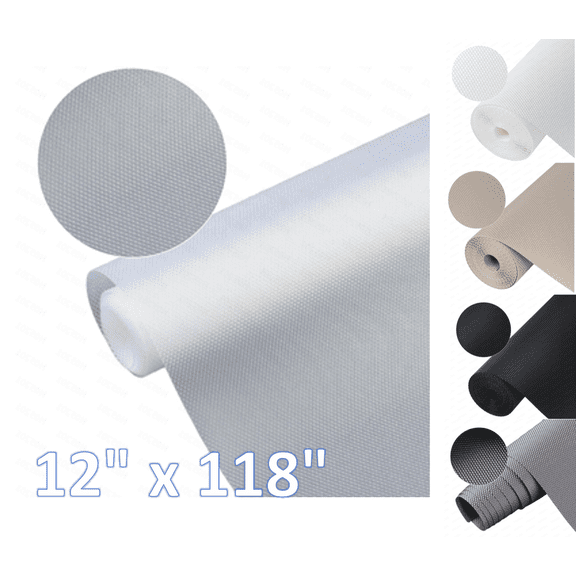 Drawer Shelf Liner, Non-Adhesive Liners for Kitchen Pantry Cabinets, Easy Install, Bathroom Drawers, Breathable Thick Mat, 12" x 118"