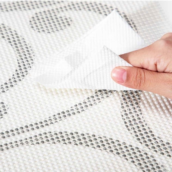 Drawer Shelf and Cabinet Liner, Non-Adhesive Non-Slip for Kitchen Dresser Pantry, White Gray