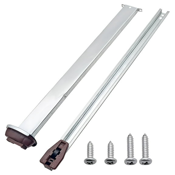 Drawer Slide Bottom Mount Hardware Kit, Furniture Drawer Glides Replacement for Kitchen Cabinet Bedroom (2 Slides + 5 Screws)
