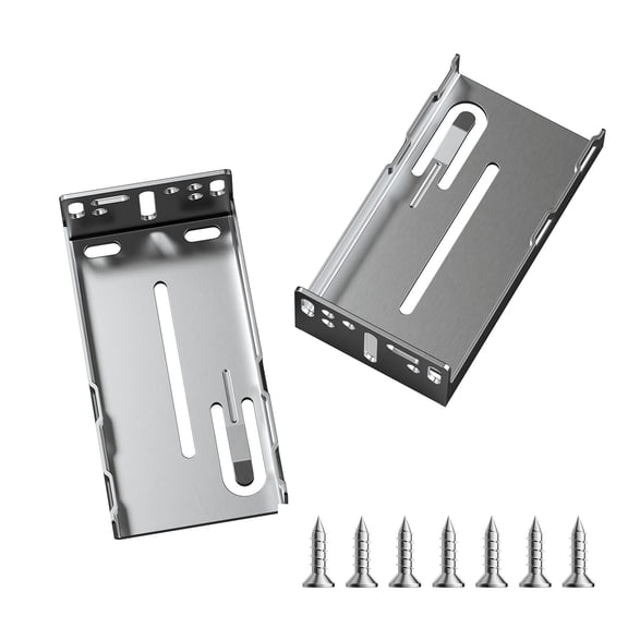 Drawer Slide Installation Brackets 20-Pack, 1mm Thick Galvanized Steel, Compatible with 1.81 Inch Wide Side-Mount Slides, 10 Pairs for Framed Cabinet Drawers