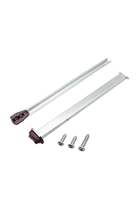 Drawer Slide Rail,Center Track Replacement,Cabinet Drawer Hardware,Metal Drawer Slide with Built In Stop and Roller Wheel Smooth Glide Track Kit for Dresser Nightstand Wardrobe Cabinet,Silver