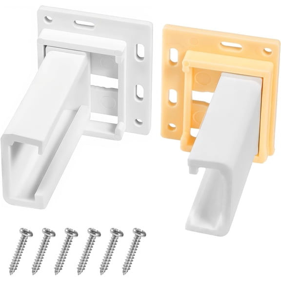 Drawer Slide Socket Set, Rv Drawer Slides, Drawer Track Back Plate, Cabinet Drawer Hardware, Kitchen Drawer Slides Hardware Replacement, Fit for 1 Inch Drawer Slide, C-Shaped(with 6 Screws)