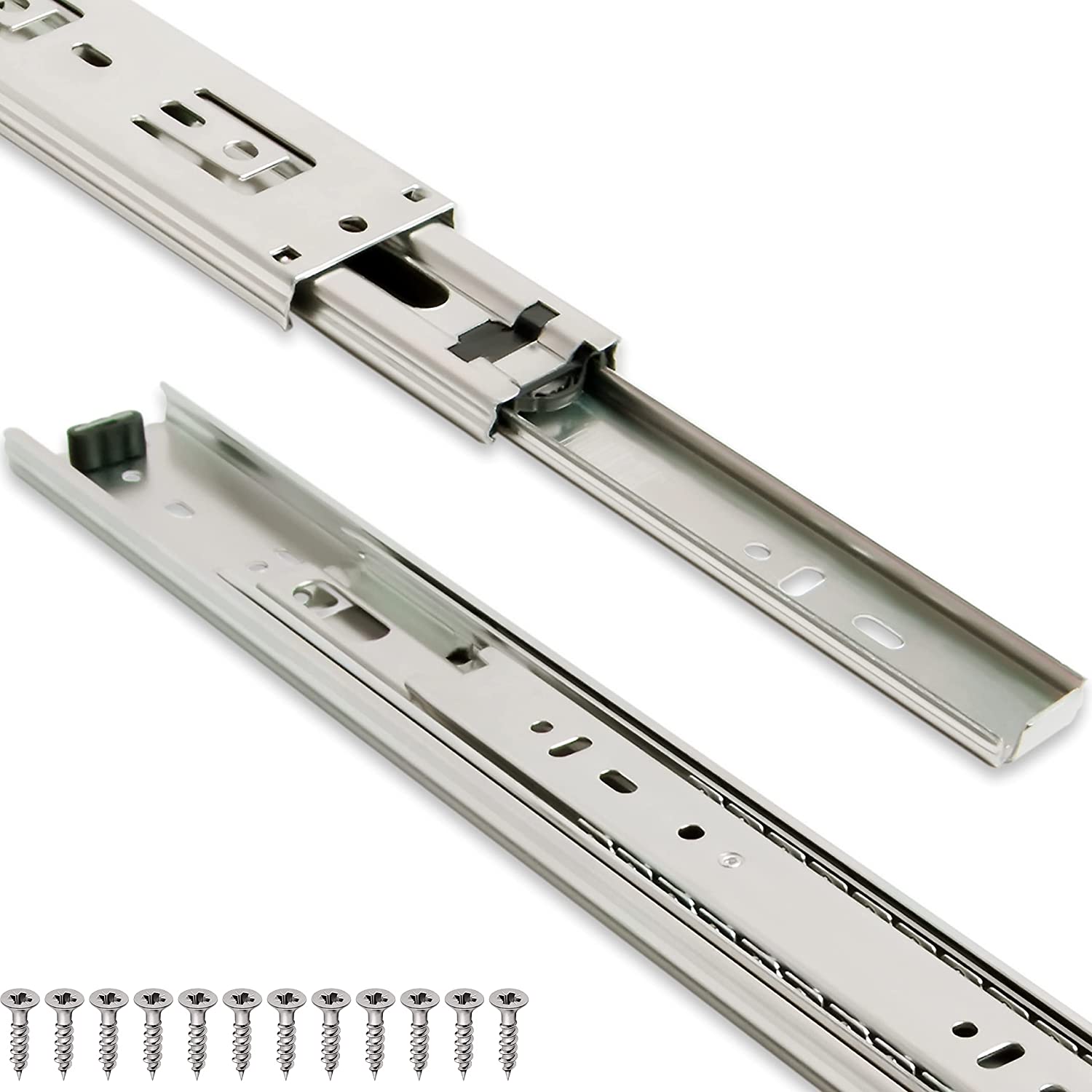 Drawer Slides (1 Pair, 36 Inch 900mm) Full Extension Side Mount Bearing