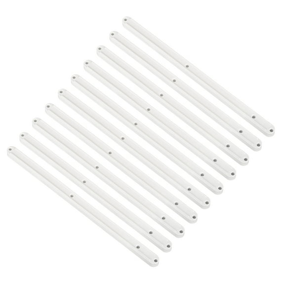 Drawer Slides, 10 Pack 300mm - Plastic Drawer Rails, Side Mounted Grooved Guide Rails for Cabinet Drawers (White)