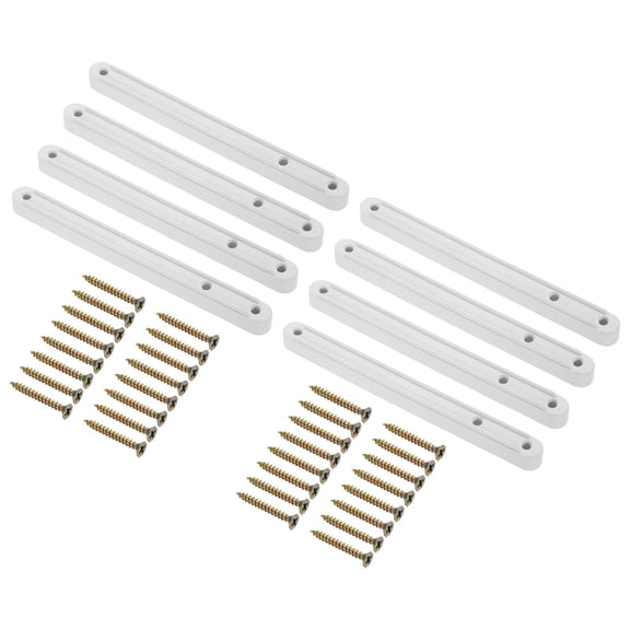 Drawer Slides, 12Set 180mm - Plastic Drawer Rails with Screw, Side Mounted Grooved Guide Rail for Cabinet Bedside Table Wardrobe Dresser (White)