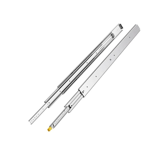 Drawer Slides 16-60 Inch, Heavy Duty Full Extension Slides - 500lbs Capacity - Ball Bearing Slides with Lock - 3-Fold Slides for Cabinets, Shelves, RV