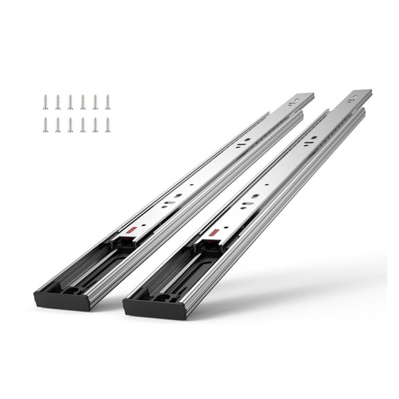Drawer Slides 16 Inch, 10 Pairs Heavy Duty Full Extension Side Mount Rails, Soft Close Cabinet Runners, Steel Track Glides with Ball Bearing, 100 Lbs Capacity
