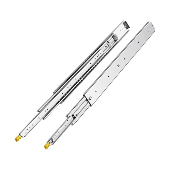Drawer Slides 18-60 Inch Full Extension, 500lbs Capacity - Locking, Side Mount, Ball Bearing Rails (1 Pair)