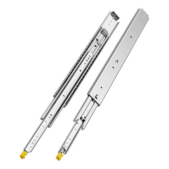 Drawer Slides 18-60 Inch Full Extension, 500lbs Heavy Duty Ball Bearing Slides - 3-Fold, Double Lock, Quiet Close for Cabinets, Shelves, RV
