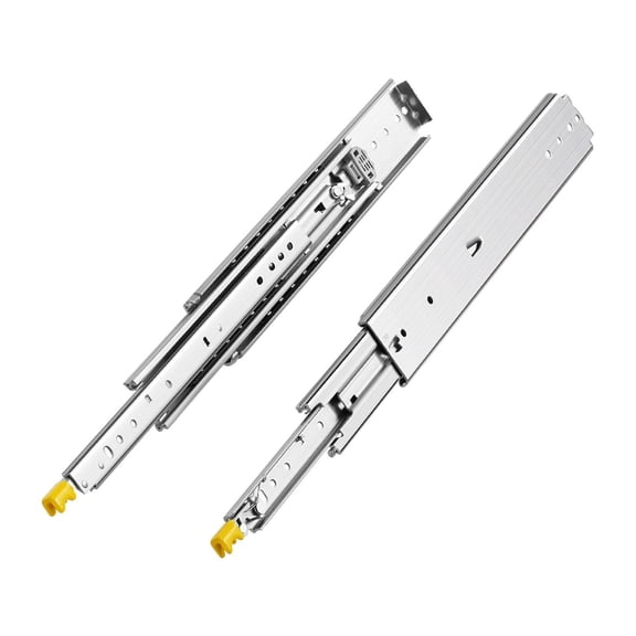 Drawer Slides 18-60 Inch, Heavy Duty 500lbs Full Extension Slides, Ball Bearing Slides with Double Lock - Cabinet Slides for Shelving, RV, Industrial Use
