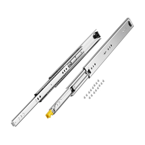 Drawer Slides 18 Inch, Heavy Duty Locking Pair - 250lbs Capacity, Side Mount Full Extension Ball Bearing Slides for Cabinets, Shelves, RV & Industrial Use