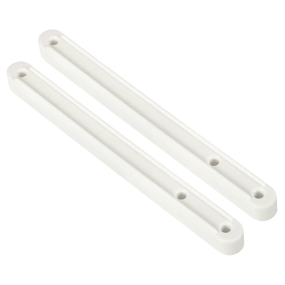 Drawer Slides, 2 Pack 180mm - Plastic Drawer Rails, Side Mounted Grooved Guide Rails for Cabinet Drawers (White)