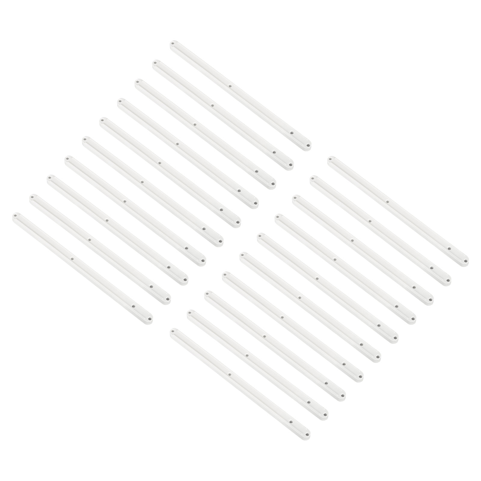 Drawer Slides, 20Pcs 300mm - Plastic Drawer Rails, Side Mounted Grooved ...