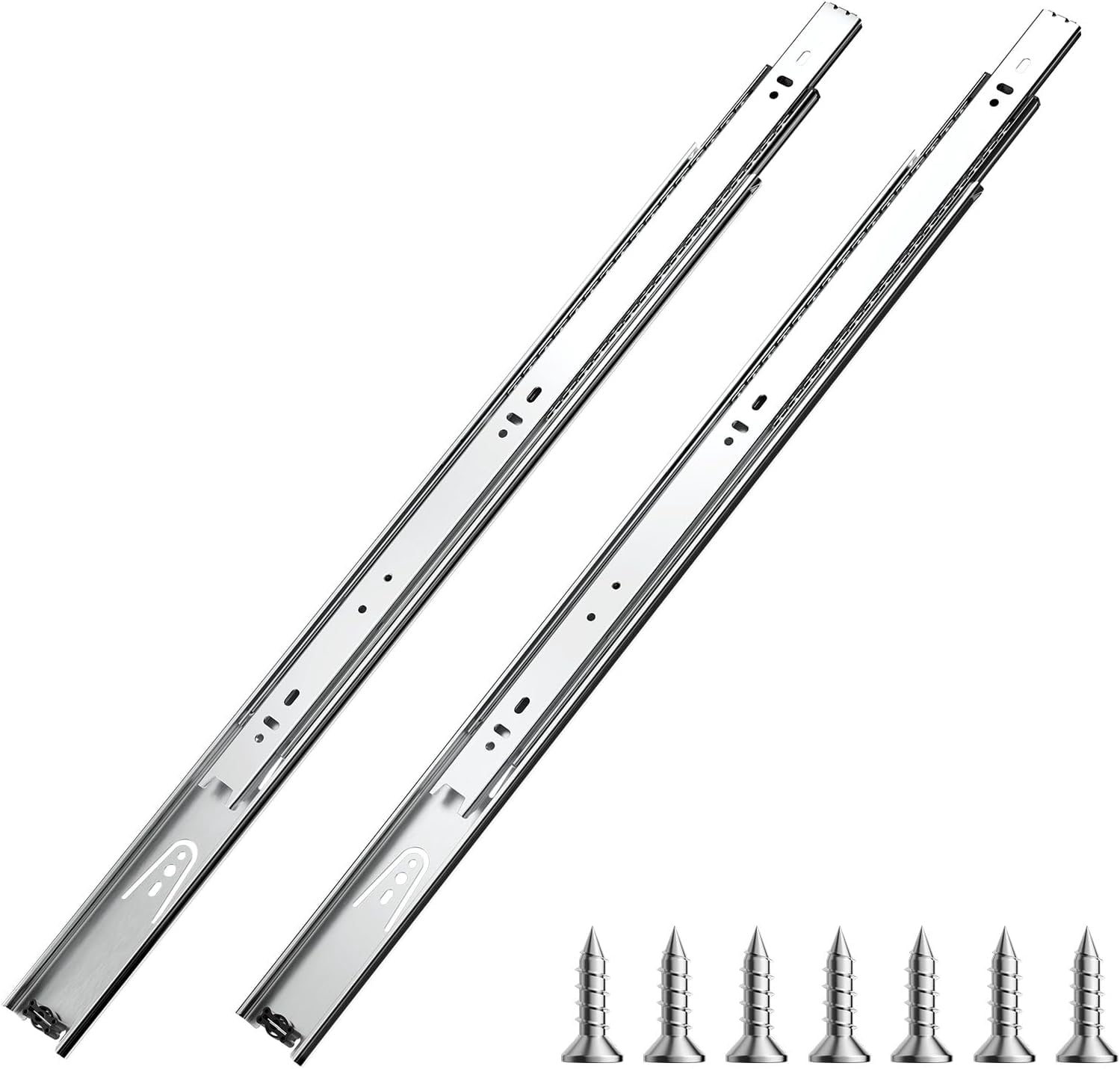 Solid Rails For Load Runners Drawer Slides, 22 inch, 10 Pairs Full Extension Ball Bearing Cabinet ...