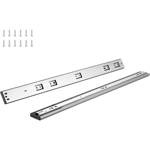 Track Rails Drawer Drawer Slides, 22 inch, 10 Pairs Full Extension Ball Bearing Cabinet ...