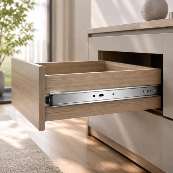 Drawer Slides, 24 Inch, 10 Pairs, Full Extension Ball Bearing, Side Mount, 100 Lb Load Capacity, Heavy Duty Cabinet Rails
