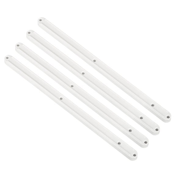 Uxcell Drawer Slides, 4Set 300mm - Plastic Drawer Rails with Screw, Side Mounted Grooved Guide Rail for Cabinet Drawer Bedside Table Wardrobe Dresser (White)