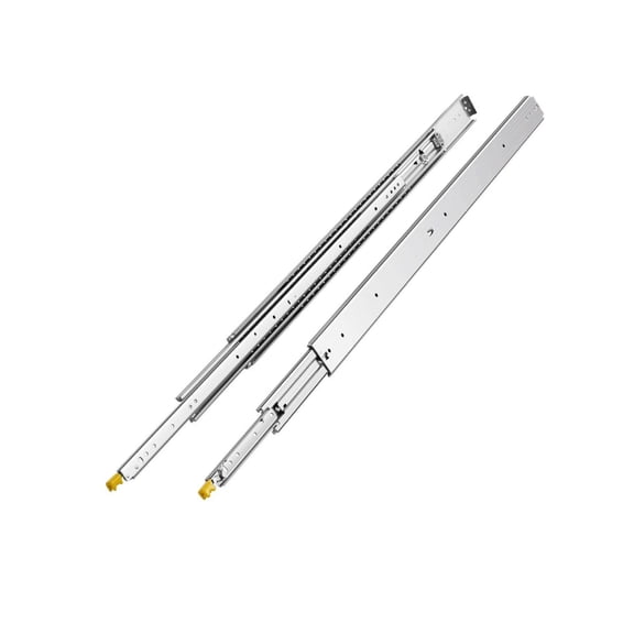 Drawer Slides 500 lbs Capacity - 1 Pair Full Extension Locking Slides 18-60 Inch - Heavy Duty Ball Bearing Side Mount Rail for Cabinets, Drawers, RV