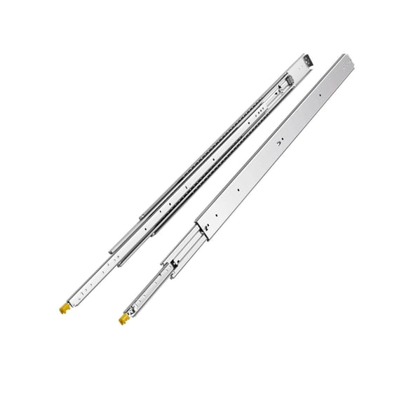 Drawer Slides 500 lbs Capacity - 1 Pair Full Extension Locking Slides 18-60 Inch - Heavy Duty Ball Bearing Side Mount Rail for Cabinets, Drawers, RV