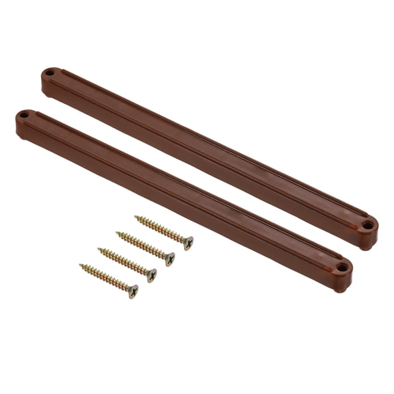 Drawer Slides, 6Set 235mm - Plastic Drawer Rails with Screw, Side Mounted Grooved Guide Rail for Cabinet Bedside Table Wardrobe Dresser (Brown)