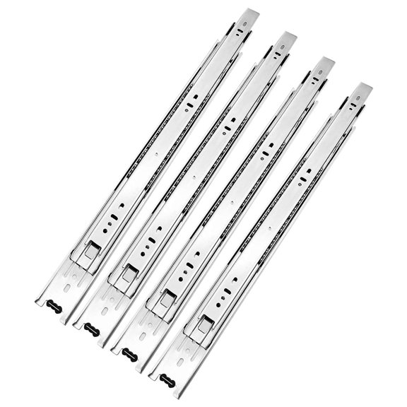 Drawer Slides, 8 Inch Full Extension 3 Section Ball Bearing Side Mounted Drawer Slider for Cabinet Kitchen, 2 Pairs (8 Inch)