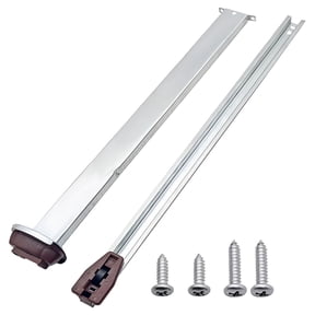 Drawer Slides Center Track, Heavy Duty Drawer Tracks, 16 Inch Drawer Metal Slides with Stop & Roller, Replacement for Dresser Nightstand Wardrobe Cabinet Drawer Tracks and Rails Kits, 1 Set