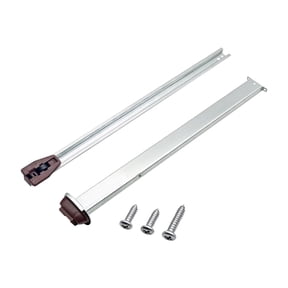 Drawer Slides,Center Track Rails,Cabinet Drawer Replacement,Metal Drawer Slide with Built In Stop and Roller Wheel,Smooth Glide Replacement Track Kit for Dresser,Nightstand,Wardrobe,Silver
