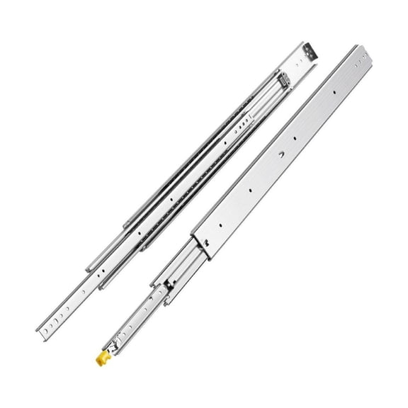 Drawer Slides Full Extension 40 Inch 500lbs Locking Pair - Heavy Duty Ball Bearing Side Mount Rails for Cabinets, Shelves, RV & Industrial Use
