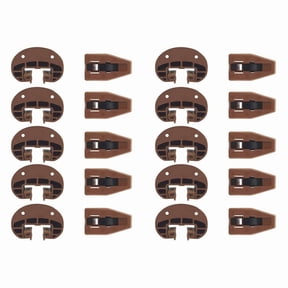 Drawer Slides Guides Plastic 10Pairs with Roller Undermount Drawer Slides Stopper for Dresser Drawer Replacement Parts