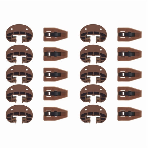 Drawer Slides Guides Plastic 10Pairs with Roller Undermount Drawer Slides Stopper for Dresser Drawer Replacement Parts