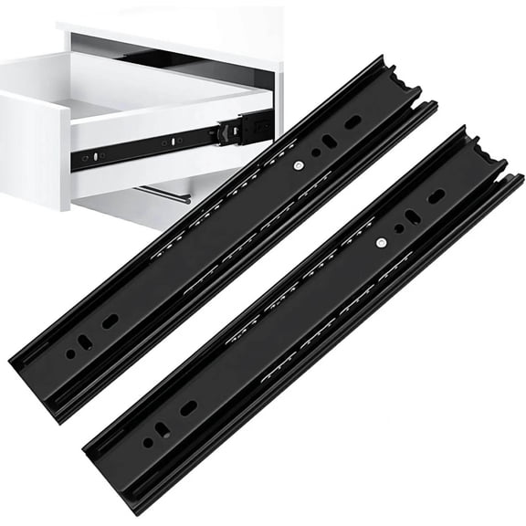 Drawer Slides, Heavy Duty Full Extension Cabinet Rails, Smooth Glide Soft-Close Mechanism Drawer Runners for Kitchen, Garage & Tool Cabinets