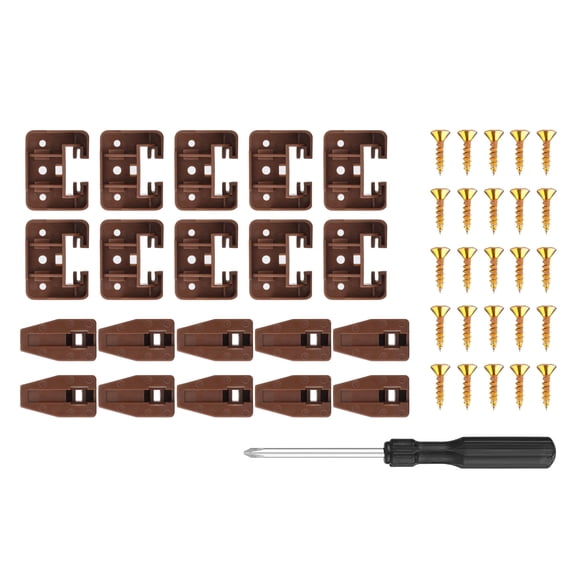Drawer Slides Plastic Center Mount Dresser Drawer Slides with Screws & Screwdriver Drawer Track Guide Replacements