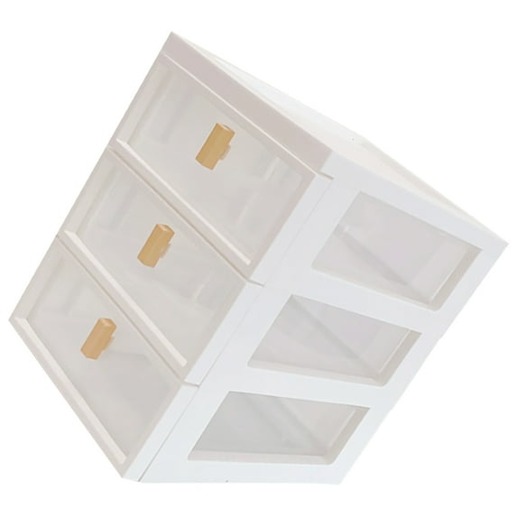 ifundom White Layered Desktop Box Organizer for Office and Home Storage Solutions