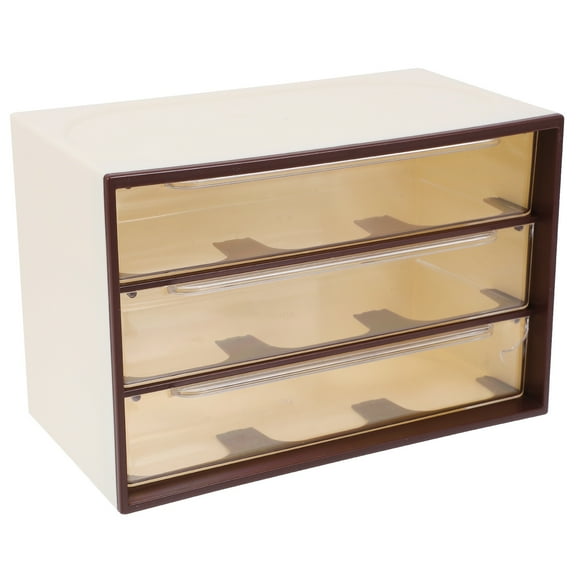 HINTRMENT Coffee Plastic 3 Drawer Storage Organizer for Kitchen Desktop Versatile Storage