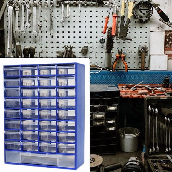 Drawer Storage Cabinet Organizer Container Wall Mounted Garage Organization, Tool Box for Hardware Beads Parts Screws