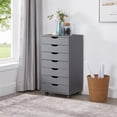 thumbnail image 1 of Naomi Home 7-Drawer Storage Cabinet with Wheels, Tall Drawer Organizer for Home Office or Bedroom, Gray, 1 of 10