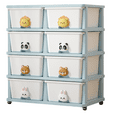 thumbnail image 1 of Drawer Storage Rack - 8 drawers - 4 layer, Flexible Mobility With Wheels,Wardrobe Storage Organization, Books, Toys, Miscellaneous Storage Rack Suitable For Study, Bedroom, Living Room, Dormitory, 1 of 6