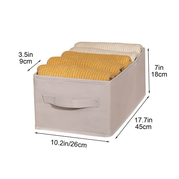 Drawer-Type Foldable Closet Organizer with Multiple Compartments | Fabric Storage Box for Clothes, Pants & Accessories | Space-Saving & Tool-Free Assembly