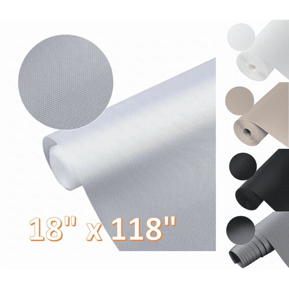 Drawer and Shelf Liner, Non-Adhesive Cabinet Liners for Kitchen Cupboard, Bathroom Drawers, Breathable Thick Mat, Easy Trim & Easy Clean, 18" x 118"