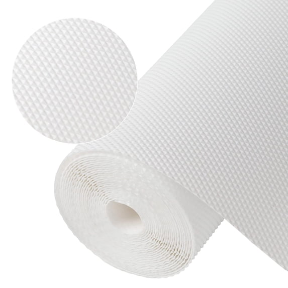 Drawer and Shelf Liner Non-Adhesive – Non-Slip Cabinet Mat for Kitchen Cupboard Bathroom, Breathable Thick PVC Protector, Easy Trim Washable Reusable