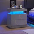 thumbnail image 1 of Drawer nightstand with multi - mode LED lights / Fits in any room design, 1 of 3